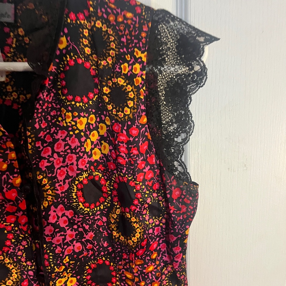 Free People Lace Trim Women's Top - Picture 4 of 7